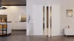 HÖRMANN Doppelflügeltür Pure 1 Esche Weiß Duradecor DesignLine Mit Lichtausschnitt Schlossseite Mit Zarge -Türen Verkauf 2.2 fluegeltueren pure 1 s esche weiss 192130 stilwelt front 1