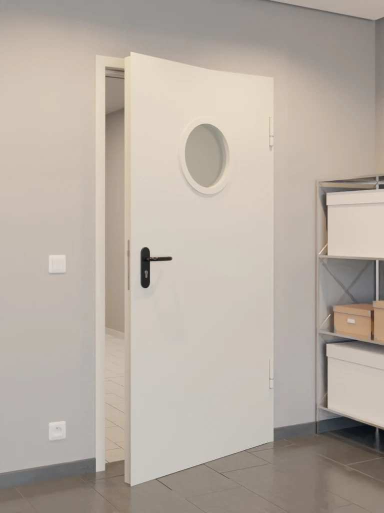 HÖRMANN Innentür-Set Stahl Mehrzwecktür D65-1 OD Mit Rundem Lichtausschnitt Inkl. Eckzarge 4 HÖRMANN Innentür-Set Stahl Mehrzwecktür D65-1 OD Mit Rundem Lichtausschnitt Inkl. Eckzarge - Image 4