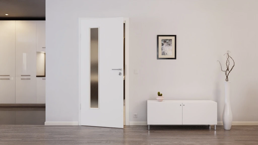 HÖRMANN Innentür Verkehrsweiß RAL 9016 Duradecor ProLine Mit Lichtausschnitt LA 24 Bandseitig 3 HÖRMANN Innentür Verkehrsweiß RAL 9016 Duradecor ProLine Mit Lichtausschnitt LA 24 Bandseitig - Image 3