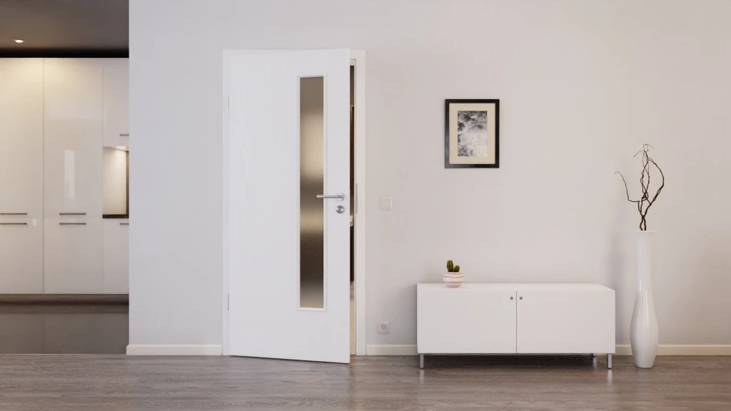 HÖRMANN Innentür Esche Weiß Duradecor ProLine Mit Lichtausschnitt LA 24 Schlossseitig 3 HÖRMANN Innentür Esche Weiß Duradecor ProLine Mit Lichtausschnitt LA 24 Schlossseitig - Image 3