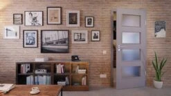 HÖRMANN Innentür Staubgrau RAL 7037 Duradecor ProLine Mit Lichtausschnitt LA 9 -Türen Verkauf 2.2 innentueren baseline duradecor glatt la 9 staubgrau 208827 stilwelt front