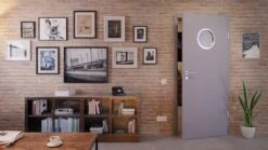 HÖRMANN Innentür Staubgrau RAL 7037 Duradecor ProLine Mit Lichtausschnitt LA Bullauge -Türen Verkauf 2.2 innentueren baseline duradecor glatt la bullauge staubgrau 208830 stilwelt front