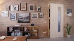 HÖRMANN Innentür Gebürstete Salzeiche Duradecor ProLine Mit Lichtausschnitt LA 24 Bandseitig -Türen Verkauf 2.2 innentueren baseline duradecor struktur la 24 b gebuerstete salzeiche 211695 stilwelt front