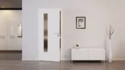 HÖRMANN Innentür Gebürstetes Weiß Duradecor ProLine Mit Lichtausschnitt LA 24 Bandseitig -Türen Verkauf 2.2 innentueren baseline duradecor struktur la 24 b gebuerstetes weiss 211696 stilwelt front
