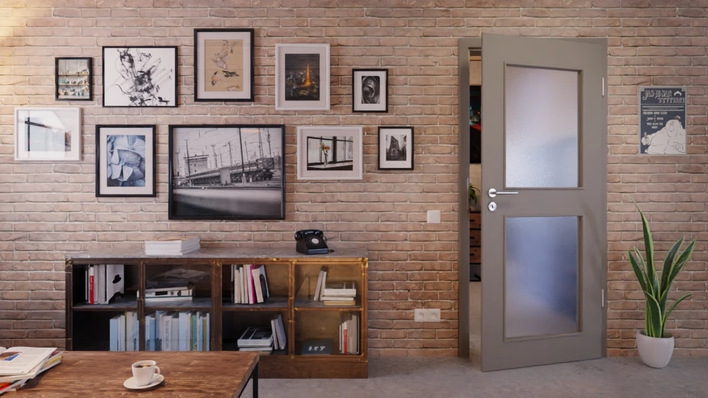 HÖRMANN Innentür Staubgrau RAL 7037 Duradecor ProLine Mit Lichtausschnitt LA 12 3 HÖRMANN Innentür Staubgrau RAL 7037 Duradecor ProLine Mit Lichtausschnitt LA 12 - Image 3