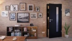 HÖRMANN Innentür Schwarz RAL 9005 Mattlack ProLine Mit Lichtausschnitt LA 24 Bandseitig -Türen Verkauf 2.2 innentueren baseline la 24 b ral9005 matt 224880 stilwelt front