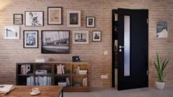 HÖRMANN Innentür Schwarz RAL 9005 Lack ProLine Mit Lichtausschnitt LA-24 -Türen Verkauf 2.2 innentueren baseline la 24 s ral9005 221182 stilwelt front