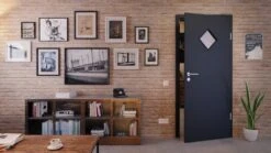 HÖRMANN Innentür Anthrazit RAL 7016 Lack ProLine Mit Lichtausschnitt LA-6 Raute -Türen Verkauf 2.2 innentueren baseline la 6 ral7016 225421 stilwelt front