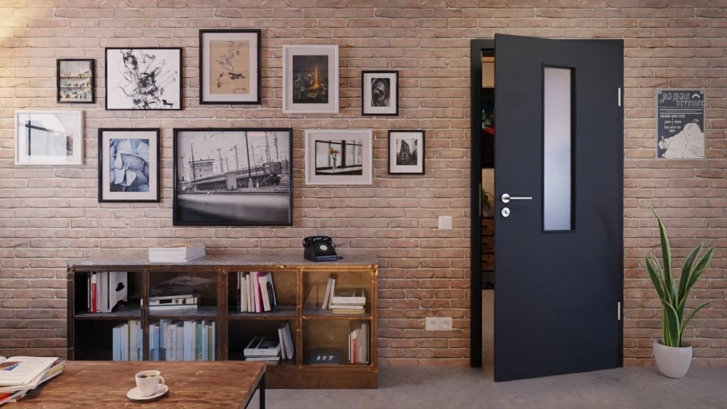 HÖRMANN Innentür Ultramatt Anthrazit Duradecor Proline Concepto Mit Lichtausschnitt LA 4 2 HÖRMANN Innentür Ultramatt Anthrazit Duradecor Proline Concepto Mit Lichtausschnitt LA 4 - Image 2