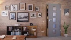 HÖRMANN Innentür Ultramatt Staubgrau Duradecor Proline Concepto Mit Lichtausschnitt LA 5 -Türen Verkauf 2.2 innentueren concepto la 5 ultramatt staubgrau 226302 stilwelt front