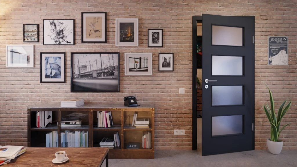 HÖRMANN Innentür Ultramatt Anthrazit Duradecor Proline Concepto Mit Lichtausschnitt LA 9 2 HÖRMANN Innentür Ultramatt Anthrazit Duradecor Proline Concepto Mit Lichtausschnitt LA 9 - Image 2