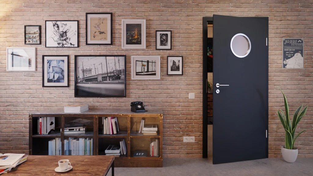 HÖRMANN Innentür Ultramatt Anthrazit Duradecor Proline Concepto Mit Lichtausschnitt LA Bullauge 2 HÖRMANN Innentür Ultramatt Anthrazit Duradecor Proline Concepto Mit Lichtausschnitt LA Bullauge - Image 2