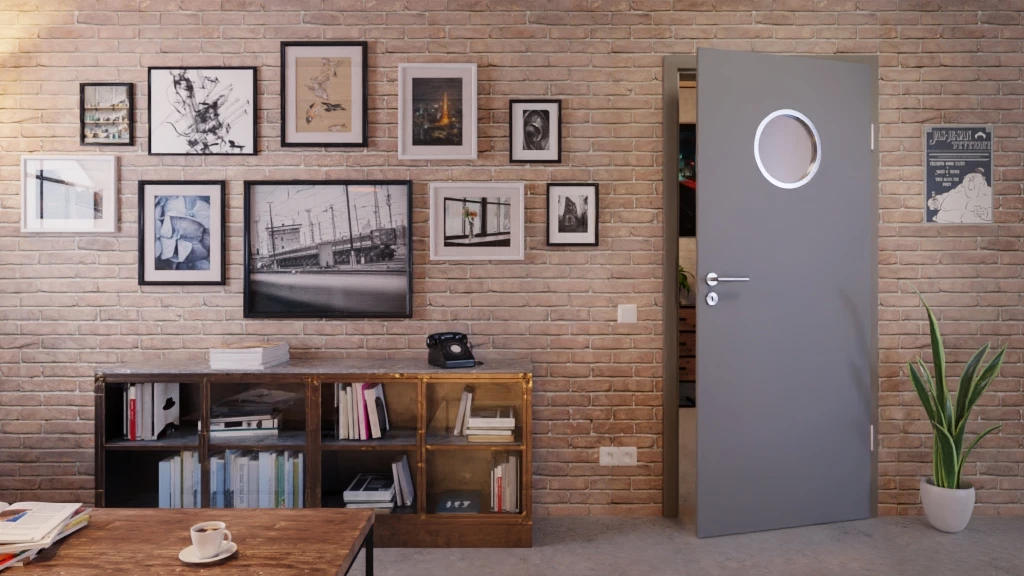 HÖRMANN Innentür Ultramatt Staubgrau Duradecor Proline Concepto Mit Lichtausschnitt LA Bullauge 3 HÖRMANN Innentür Ultramatt Staubgrau Duradecor Proline Concepto Mit Lichtausschnitt LA Bullauge - Image 3