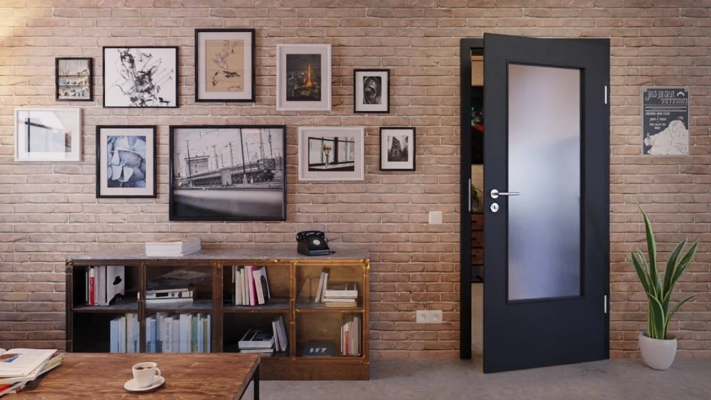 HÖRMANN Innentür Ultramatt Anthrazit Duradecor Proline Concepto Mit Lichtausschnitt LA-DIN 2 HÖRMANN Innentür Ultramatt Anthrazit Duradecor Proline Concepto Mit Lichtausschnitt LA-DIN - Image 2