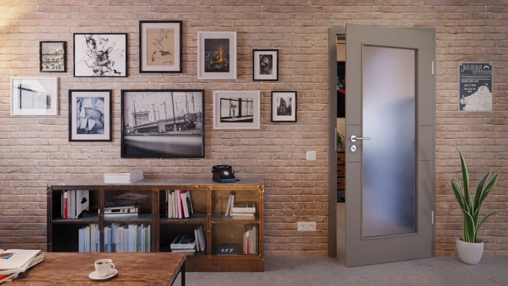 HÖRMANN Innentür Groove 29 Staubgrau RAL 7037 Lack DesignLine Mit Lichtausschnitt LA 8 3 HÖRMANN Innentür Groove 29 Staubgrau RAL 7037 Lack DesignLine Mit Lichtausschnitt LA 8 - Image 3