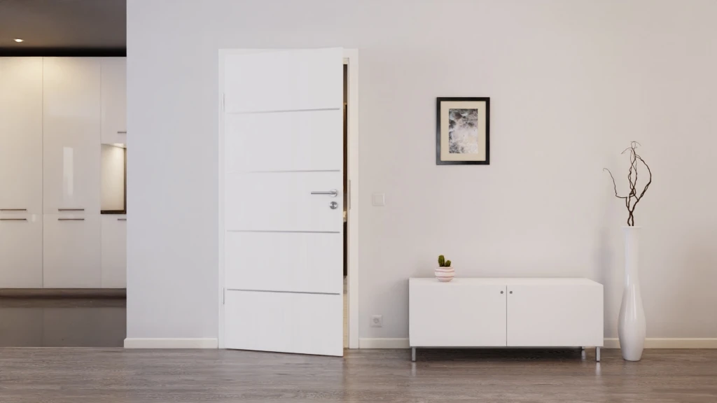 HÖRMANN Innentür Gebürstetes Weiß Duradecor DesignLine Steel-Plain 2 HÖRMANN Innentür Gebürstetes Weiß Duradecor DesignLine Steel-Plain - Image 2