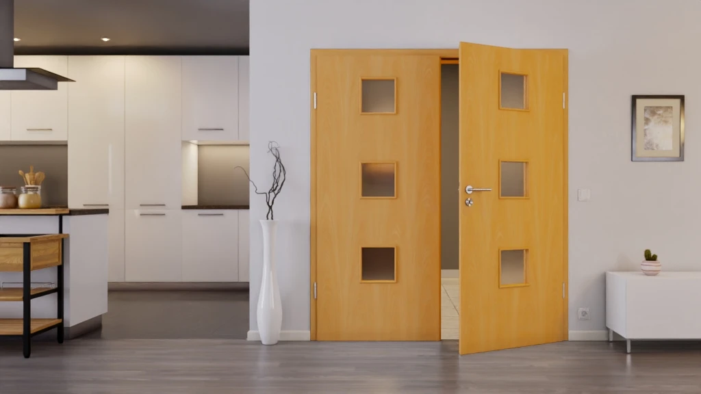 HÖRMANN Doppelflügeltür Französische Buche Duradecor ProLine Mit Lichtausschnitt LA 10 Mit Zarge 3 HÖRMANN Doppelflügeltür Französische Buche Duradecor ProLine Mit Lichtausschnitt LA 10 Mit Zarge - Image 3