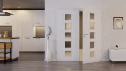 HÖRMANN Doppelflügeltür Bütte Weiß Duradecor ProLine Mit Lichtausschnitt LA 5 Mit Zarge -Türen Verkauf 2.2 fluegeltueren baseline duradecor glatt la 5 buette weiss 159203 stilwelt front