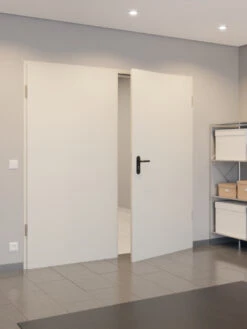 HÖRMANN Komplettset 2-flg. Mehrzwecktür MZ-2 Inkl. Eckzarge -Türen Verkauf 2.2 funktionstueren mz ral9002 150847 stilwelt closeup