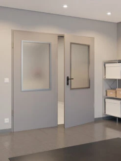 HÖRMANN Innentür-Set 2-flg. Innentür OIT 40-2 Mit Lichtausschnitt LA-B6 Inkl. Eckzarge -Türen Verkauf 2.2 funktionstueren oit 40 la b6 verzinkt 150871 stilwelt closeup