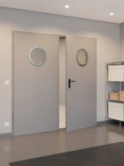 HÖRMANN Innentür-Set 2-flg. Innentür ZK Mit Rundem Lichtausschnitt Inkl. Eckzarge -Türen Verkauf 2.2 funktionstueren zk la rund verzinkt 150868 stilwelt closeup