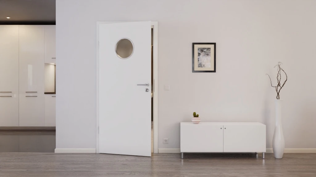 HÖRMANN Innentür Verkehrsweiß RAL 9016 Lack ProLine Mit Lichtausschnitt LA Bullauge 3 HÖRMANN Innentür Verkehrsweiß RAL 9016 Lack ProLine Mit Lichtausschnitt LA Bullauge - Image 3