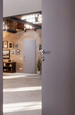 HÖRMANN Innentür Staubgrau RAL 7037 Duradecor ProLine -Türen Verkauf 2.3 innentueren baseline duradecor glatt staubgrau 208810 stilwelt closeup