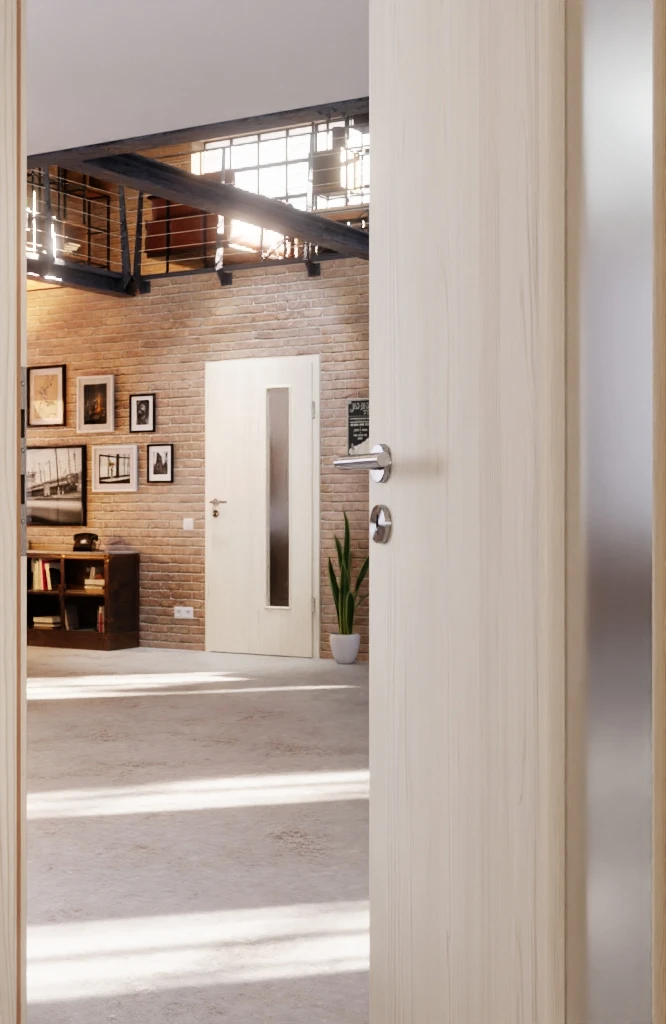 HÖRMANN Innentür Gebürstete Pinie Duradecor ProLine Mit Lichtausschnitt LA 24 Bandseitig 4 HÖRMANN Innentür Gebürstete Pinie Duradecor ProLine Mit Lichtausschnitt LA 24 Bandseitig - Image 4