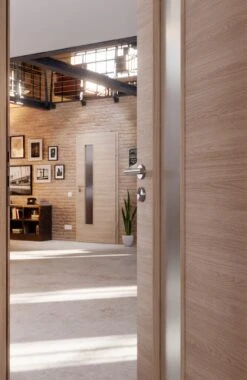 HÖRMANN Innentür Graueiche Quer Duradecor ProLine Mit Lichtausschnitt LA 24 Schlossseitig -Türen Verkauf 2.3 innentueren baseline duradecor struktur la 24 s cross graueiche 211770 stilwelt closeup