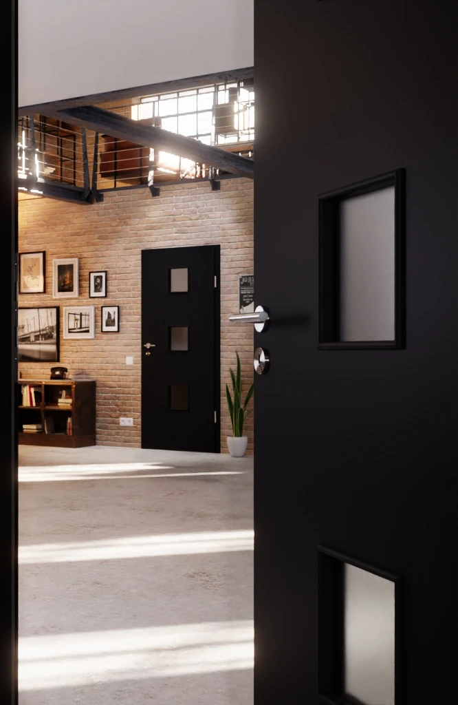 HÖRMANN Innentür Anthrazit RAL 7016 Mattlack ProLine Mit Lichtausschnitt LA 10 4 HÖRMANN Innentür Anthrazit RAL 7016 Mattlack ProLine Mit Lichtausschnitt LA 10 - Image 4