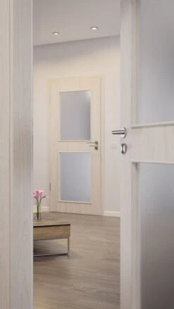 HÖRMANN Innentür Gebürstete Salzeiche Duradecor ProLine Mit Lichtausschnitt LA 12 -Türen Verkauf 2.3 innentueren baseline la 12 gebuerstete salzeiche 214558 stilwelt closeup