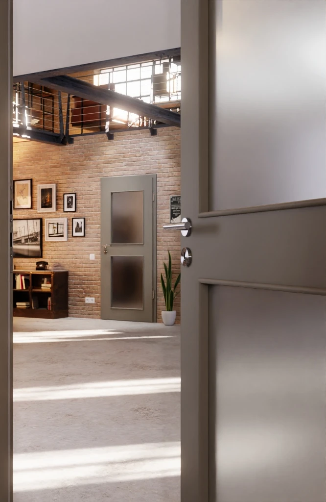 HÖRMANN Innentür Staubgrau RAL 7037 Duradecor ProLine Mit Lichtausschnitt LA 12 4 HÖRMANN Innentür Staubgrau RAL 7037 Duradecor ProLine Mit Lichtausschnitt LA 12 - Image 4