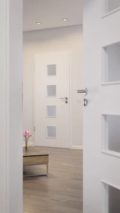 HÖRMANN Innentür Bütte Weiß Duradecor ProLine Mit Lichtausschnitt LA 14 -Türen Verkauf 2.3 innentueren baseline la 14 buette weiss 214629 stilwelt closeup