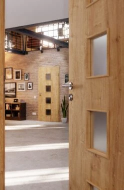 HÖRMANN Innentür Wildeiche Duradecor ProLine Mit Lichtausschnitt LA 14 -Türen Verkauf 2.3 innentueren baseline la 14 wildeiche 214645 stilwelt closeup