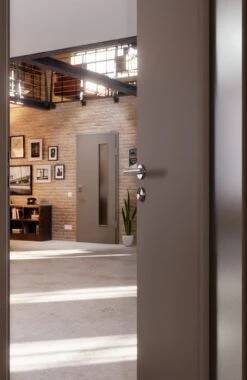 HÖRMANN Innentür Taupe RAL 7048 Lack ProLine Mit Lichtausschnitt LA-24 Bandseitig -Türen Verkauf 2.3 innentueren baseline la 24 b ral7048 225577 stilwelt closeup