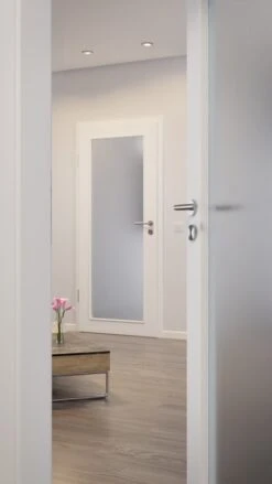 HÖRMANN Innentür Verkehrsweiß RAL 9016 Mattlack ProLine Mit Lichtausschnitt LA 27 -Türen Verkauf 2.3 innentueren baseline la 27 ral9016 224960 stilwelt closeup