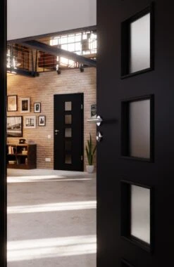 HÖRMANN Innentür Anthrazit RAL 7016 Mattlack ProLine Mit Lichtausschnitt LA 5 -Türen Verkauf 2.3 innentueren baseline la 5 ral7016 matt 224937 stilwelt closeup