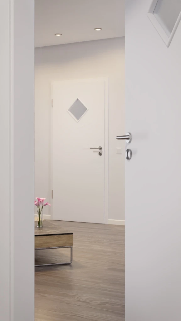 HÖRMANN Innentür Bütte Weiß Duradecor ProLine Mit Lichtausschnitt LA 6 Raute 4 HÖRMANN Innentür Bütte Weiß Duradecor ProLine Mit Lichtausschnitt LA 6 Raute - Image 4