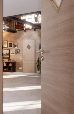 HÖRMANN Innentür Graueiche Quer Duradecor ProLine Mit Lichtausschnitt LA 6 Raute -Türen Verkauf 2.3 innentueren baseline la 6 cross graueiche 214773 stilwelt closeup