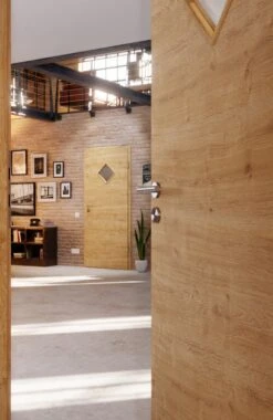 HÖRMANN Innentür Wildeiche Quer Duradecor ProLine Mit Lichtausschnitt LA 6 Raute -Türen Verkauf 2.3 innentueren baseline la 6 cross wildeiche 214777 stilwelt closeup