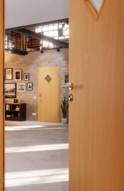 HÖRMANN Innentür Französische Buche Duradecor ProLine Mit Lichtausschnitt LA 6 Raute -Türen Verkauf 2.3 innentueren baseline la 6 franzoesische buche 214781 stilwelt closeup