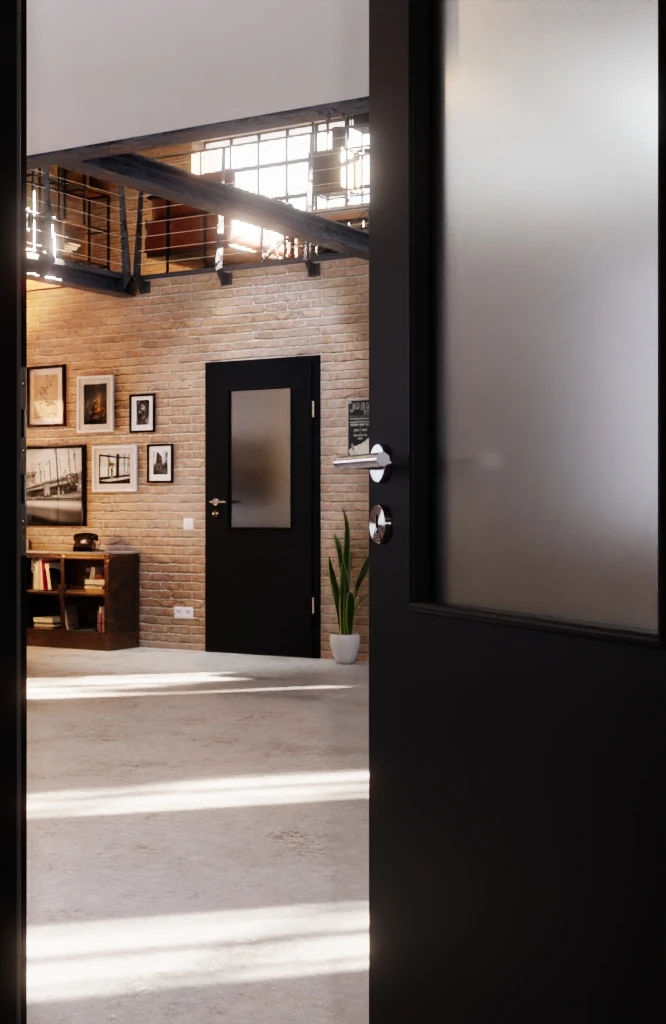 HÖRMANN Innentür Anthrazit RAL 7016 Mattlack ProLine Mit Lichtausschnitt LA 7 4 HÖRMANN Innentür Anthrazit RAL 7016 Mattlack ProLine Mit Lichtausschnitt LA 7 - Image 4