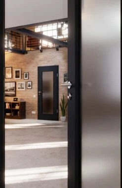 HÖRMANN Innentür Anthrazit RAL 7016 Lack ProLine Mit Lichtausschnitt LA-8 -Türen Verkauf 2.3 innentueren baseline la 8 ral7016 225423 stilwelt closeup