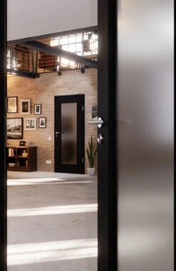 HÖRMANN Innentür Anthrazit RAL 7016 Mattlack ProLine Mit Lichtausschnitt LA 8 -Türen Verkauf 2.3 innentueren baseline la 8 ral7016 matt 224895 stilwelt closeup