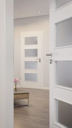 HÖRMANN Innentür Verkehrsweiß RAL 9016 Mattlack ProLine Mit Lichtausschnitt LA 9 -Türen Verkauf 2.3 innentueren baseline la 9 ral9016 224954 stilwelt closeup