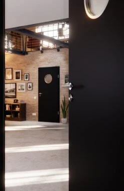 HÖRMANN Innentür Anthrazit RAL 7016 Mattlack ProLine Mit Lichtausschnitt LA Bullauge -Türen Verkauf 2.3 innentueren baseline la bullauge ral7016 matt 224961 stilwelt closeup