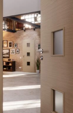 HÖRMANN Innentür Schiefer Taupe Duradecor Proline Concepto Mit Lichtausschnitt LA 10 -Türen Verkauf 2.3 innentueren concepto la 10 cross schiefer taupe 187607 stilwelt closeup 1