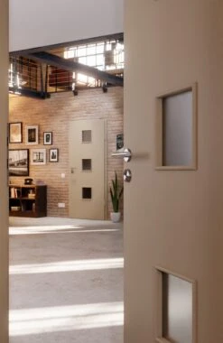 HÖRMANN Innentür Ultramatt Taupe Duradecor Proline Concepto Mit Lichtausschnitt LA 10 -Türen Verkauf 2.3 innentueren concepto la 10 ultramatt taupe 187555 stilwelt closeup 1