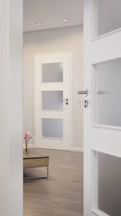 HÖRMANN Innentür Ultramatt Weiß Duradecor Proline Concepto Mit Lichtausschnitt LA 11 -Türen Verkauf 2.3 innentueren concepto la 11 ultramatt weiss 187517 stilwelt closeup