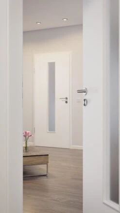 HÖRMANN Innentür Ultramatt Weiß Duradecor Proline Concepto Mit Lichtausschnitt LA 24 -Türen Verkauf 2.3 innentueren concepto la 24 ultramatt weiss 187508 stilwelt closeup